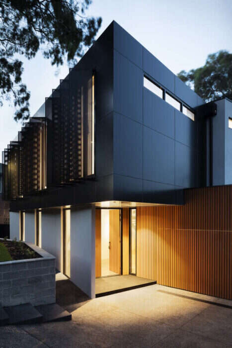 Modern dark timber house